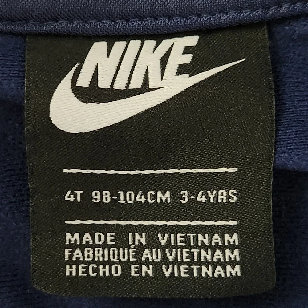 Nike Tracksuit Set Boys 4T Blue Full Zip Jacket Taped Logo Jogger Pants